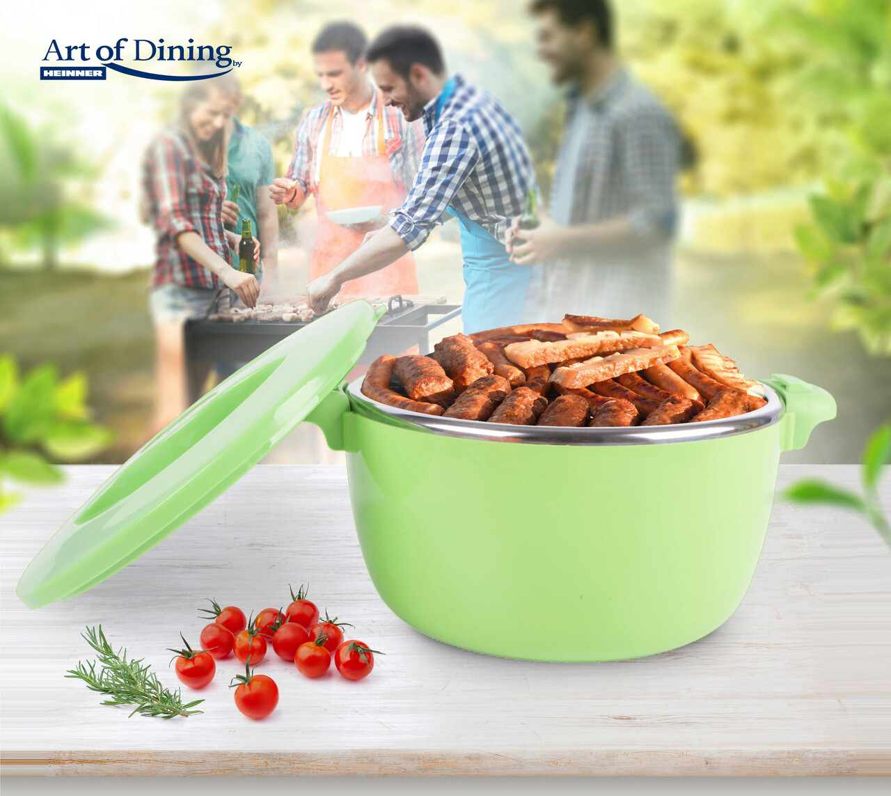 Caserola termica, Art of Dining by Heinner, Nova, 8 L, polipropilena/inox, verde - imagine 6